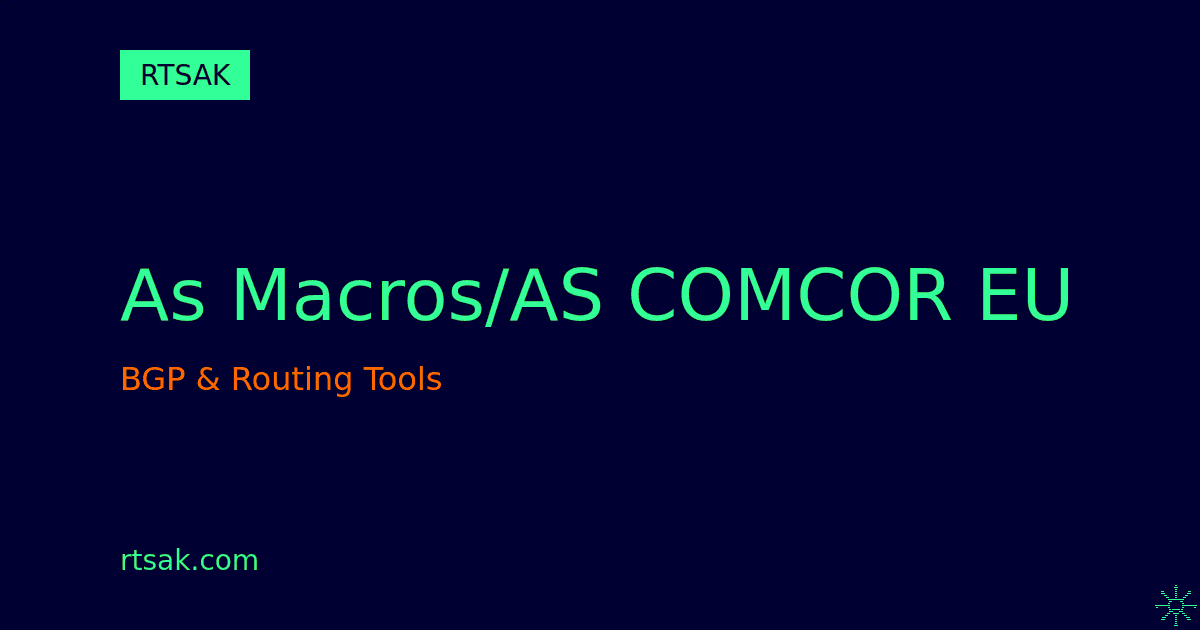 AS-COMCOR-EU - ASN Lookup | RTSAK